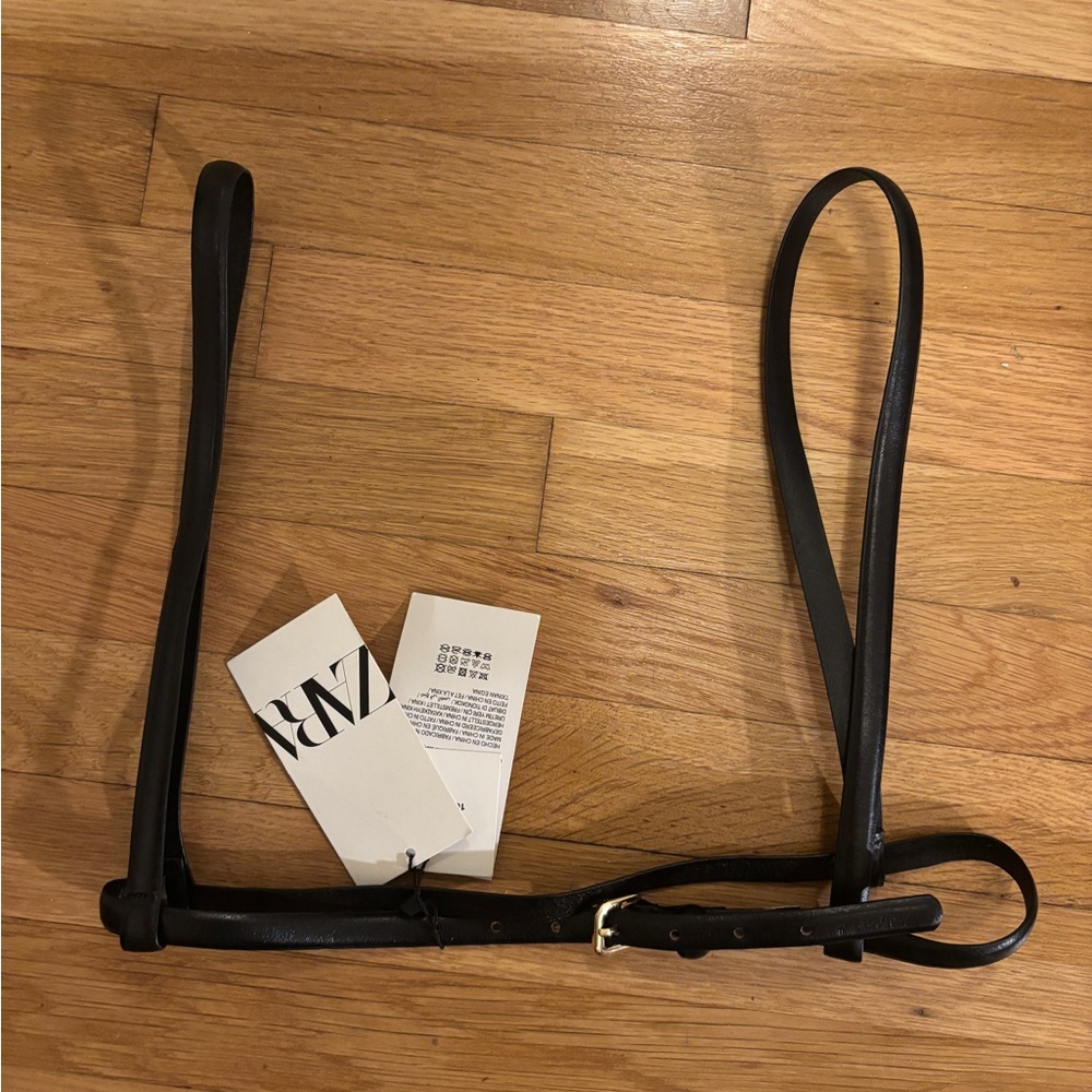 Zara Black Belt with Silver Buckle